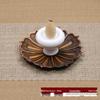 Ceramic Backflow Incense Burner & Holder: Japanese Ornament for Buddha Incense Sticks & Lotus Coil.