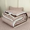 Mling All-Season Cotton Quilt with Lace Trim