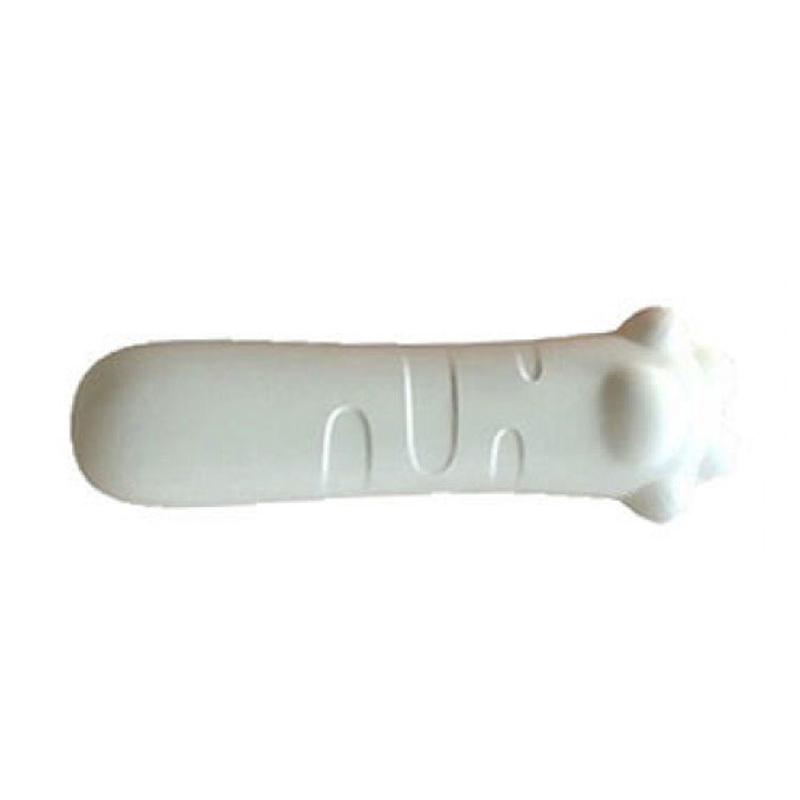 Door Handle Cover Silicone Anti Collision Noise Reduction Cute Door Pull Protective Sleeve Beige White