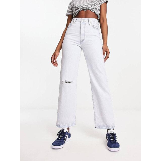 

Голубые прямые джинсы до щиколотки Levi s