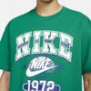 Nike Alphanumeric Logo Print Round Neck Short Sleeve Basketball Jersey Men Tops Peacock-Green FQ7003-365