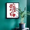 Original New Style, 6 Pieces/set, Flower Painting Template, Creative Painting Template, Home Painting Template, Flower Theme Template