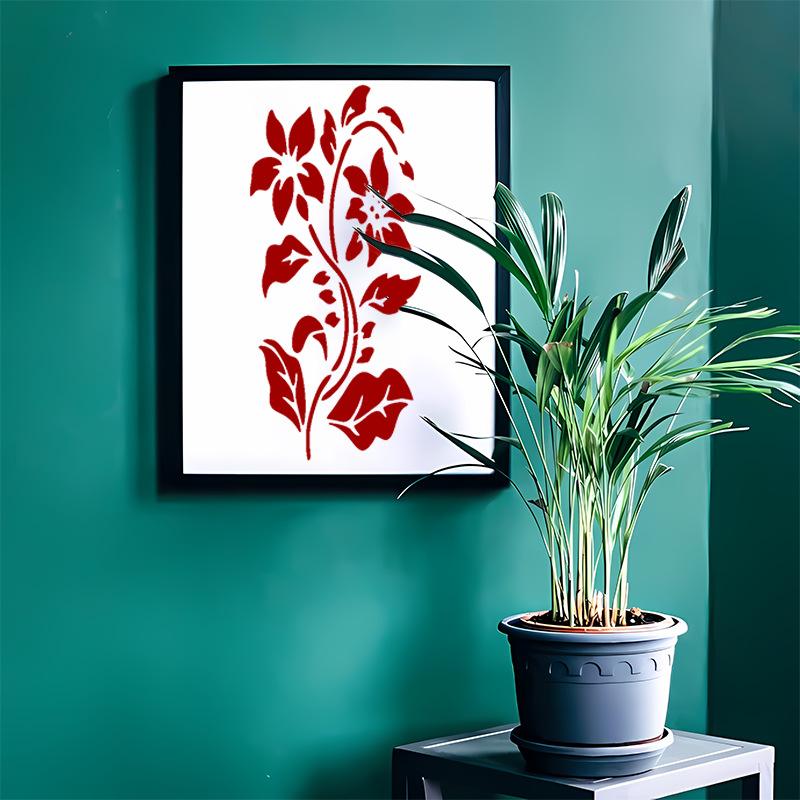 Original New Style, 6 Pieces/set, Flower Painting Template, Creative Painting Template, Home Painting Template, Flower Theme Template