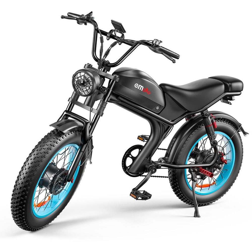 Emoko C93-D Dual-Drive Elektrofahrrad mit 2000W, 48V23Ah, 20×4.0 Fat Tire Pedelec, Hydraulische Scheibenbremsen E-Bike für Pendler & Outdoor-Abenteuer