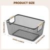 Mesh Container with Wooden Handles for Kitchen Organization And Vegetable Storage
