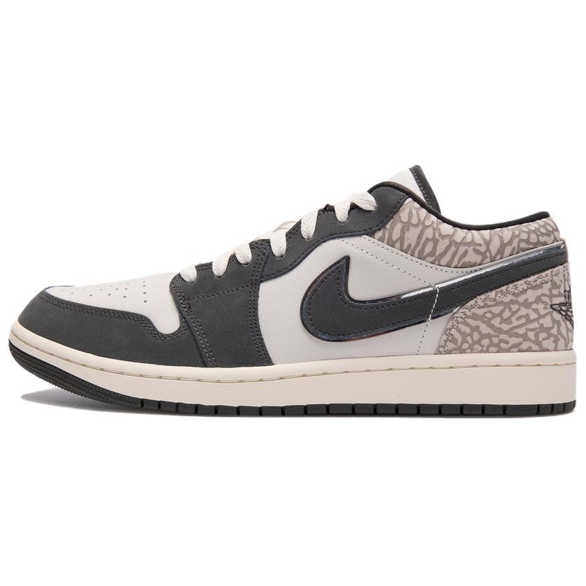 Air Jordan 1 Low SE Sail Deep Pewter Elephant Print Men s IU2268-100 EU 44