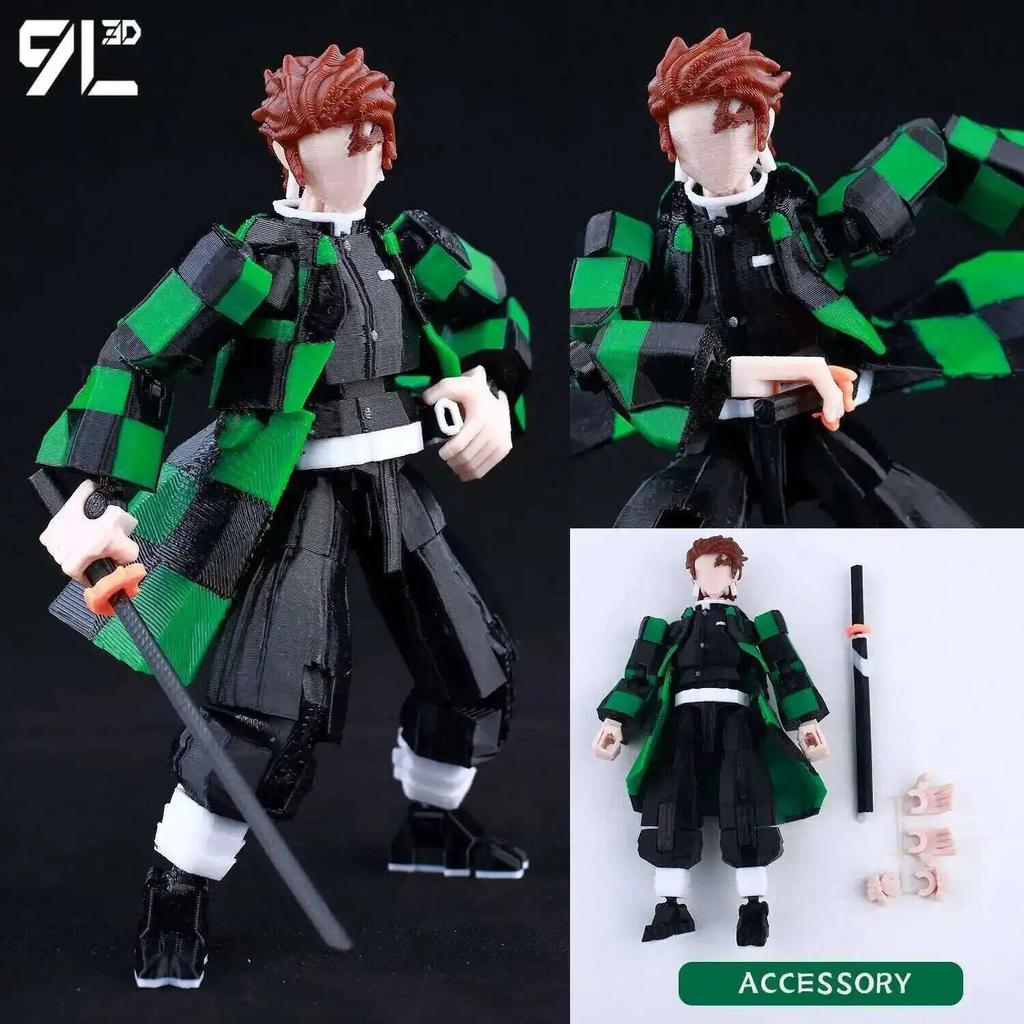 9L 3D Jujutsu Kaisen Figure Titan 13 Anime Gojo Black Outfit Model Lucky 13 Model Dummy 13 Anime Multi-Jointed Poseable Toys