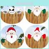Charming Wooden Christmas Yard Sign Featuring Santa Reindeer Snowman Decoration