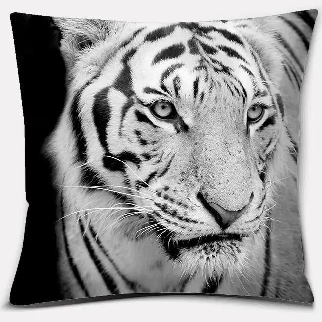 Tiger Lion Series Animal Pillow Gift Home Office Decoration Pillow Sypialnia Sofa Poszewka na poduszkę poszewka na poduszkę