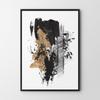 Poster Abstraction Gold Black