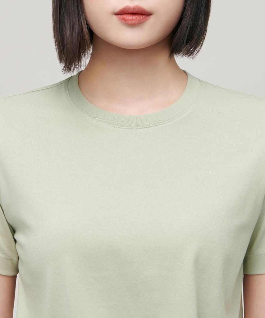 MUSINSA STANDARD WOMAN [Cooltandard] Women'S Basic Crew Neck T-Shirt [Pale Green]