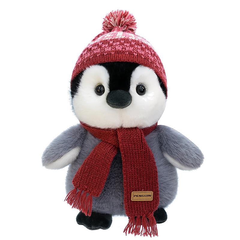 Children's Penguin Doll Companion - Cute Plush Toy & Soothing Gift with Scarf and Hat