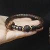 Ethnic Style Chengui Bao Flat Bead Bracelet Sliding Ring Men Women Gift Jewelry
