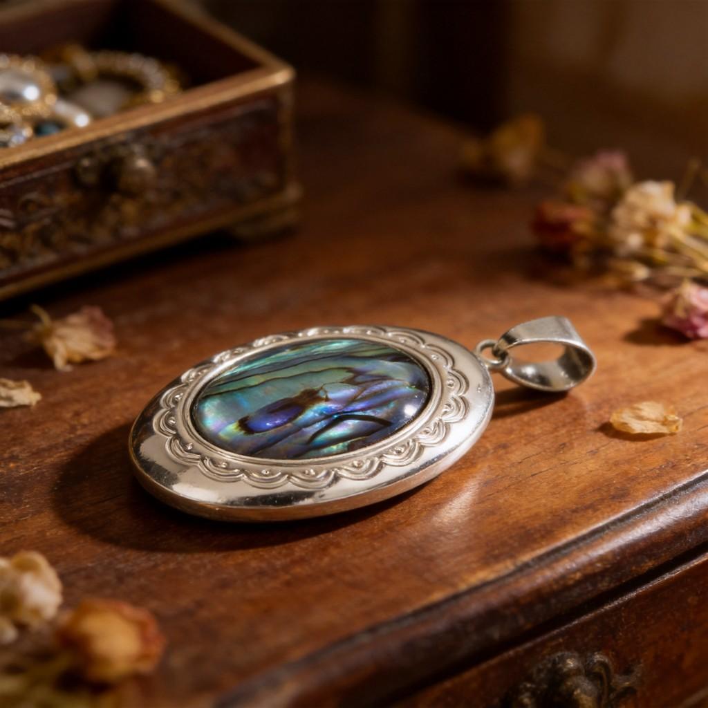 Vintage Copper Shell Pendant Box For Handmade Necklace Jewelry Making