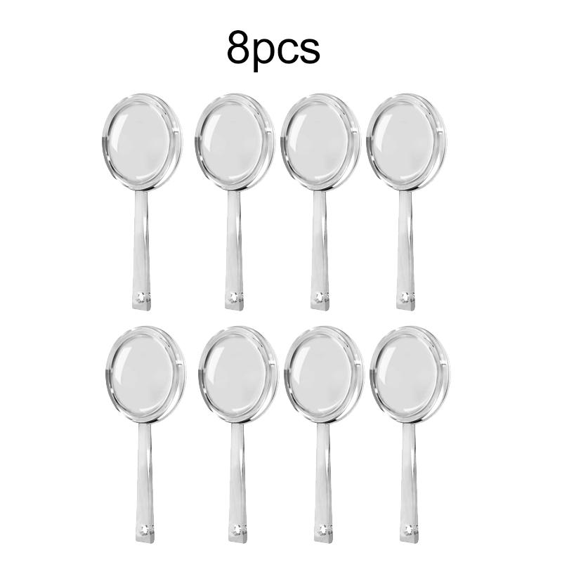8~12pcs Magnifying Glass Handheld Transparent 9cm Children Observation Tools Home Outdoor Use Scientific Supplies Portable TMZ