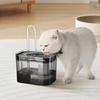 1,5L Haustier-Wasserbrunnen für Katzen Hunde Transparent Schwarz Anti-Trockenlauf Elektrisch Zirkulierender Wasserspender mit Filter