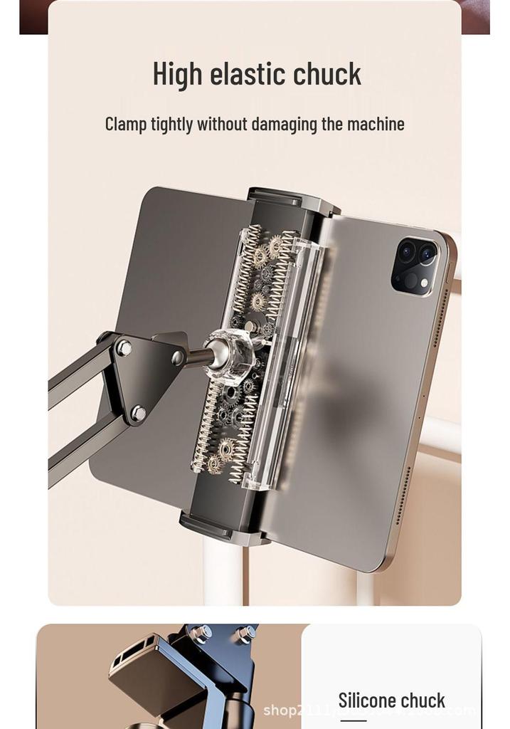 Adjustable Metal Bedside Phone and Tablet Holder - Universal Cantilever Stand for Hands-Free Viewing
