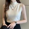 Ärmelloses Rollkragen gestricktes Hemd Mode Lässig Frauen Tops Stricken Kleidung Blusas Mujer De Moda 2023 Koreanische Kleidung Frauen