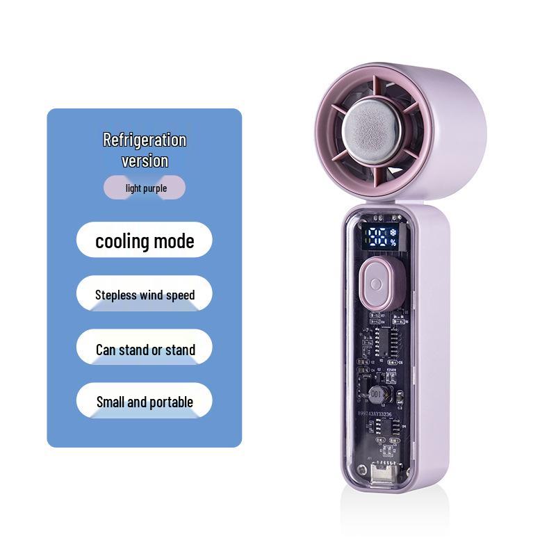 2026 High-Speed Handheld USB Mini Turbine Fan with Ice Pack Cooling