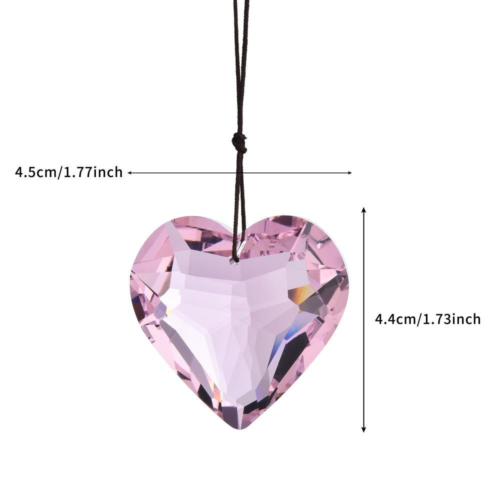 Crystal Hanging Decoration Ab Colorful Crystal Heart Suncatcher Rainbow Maker Decoration Multicolored Crystal Window Pendant