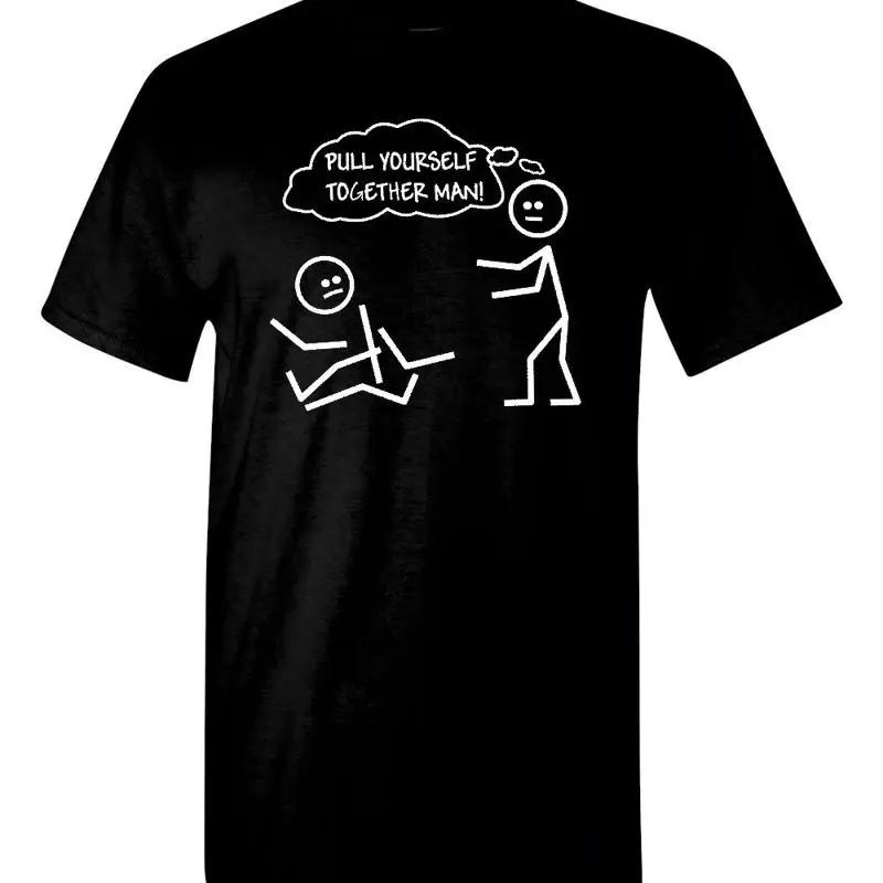 Pull Yourself Together Man Stick Men's T Shirt 1562