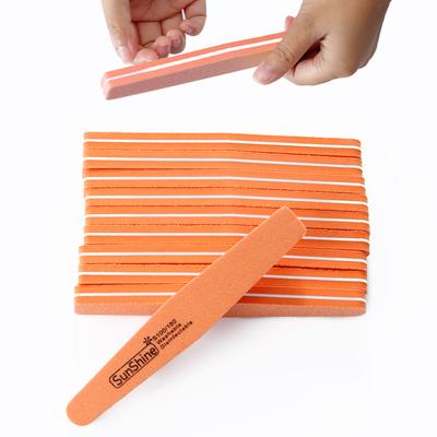10pcs Nail Files Double-side Washable Manicure Orange Sanding File Sponge Kit Nail Tool