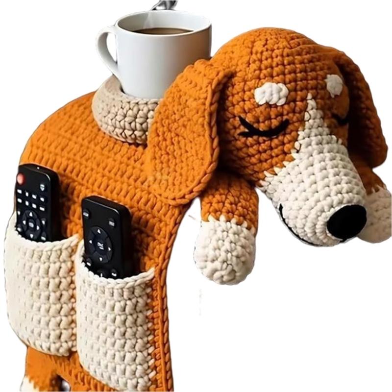 Вязаная сумка для хранения игрушек для собак на диване, многофункциональный органайзер для игрушек домашних животных, для гостиной, спальни и домашнего декора.
