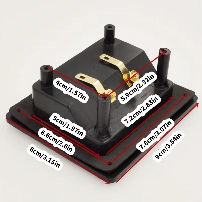 2Pcs Terminals Cup Connectors Part Express Spring Double Binding Posts Gold Twist Banana Jacks Recessed Speaker Box