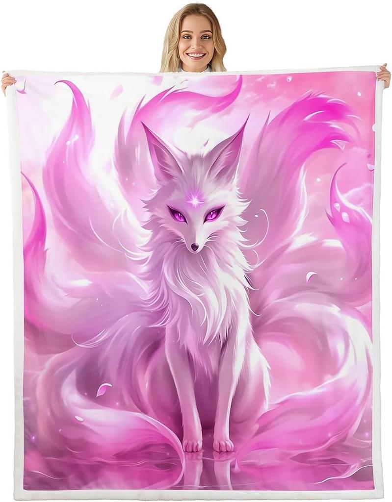 Husky Dog Pattern Blanket Soft Fleece Throw Pet Lover Gift Home Decor Cozy Bedding for Dog Owners Living Room Decoration