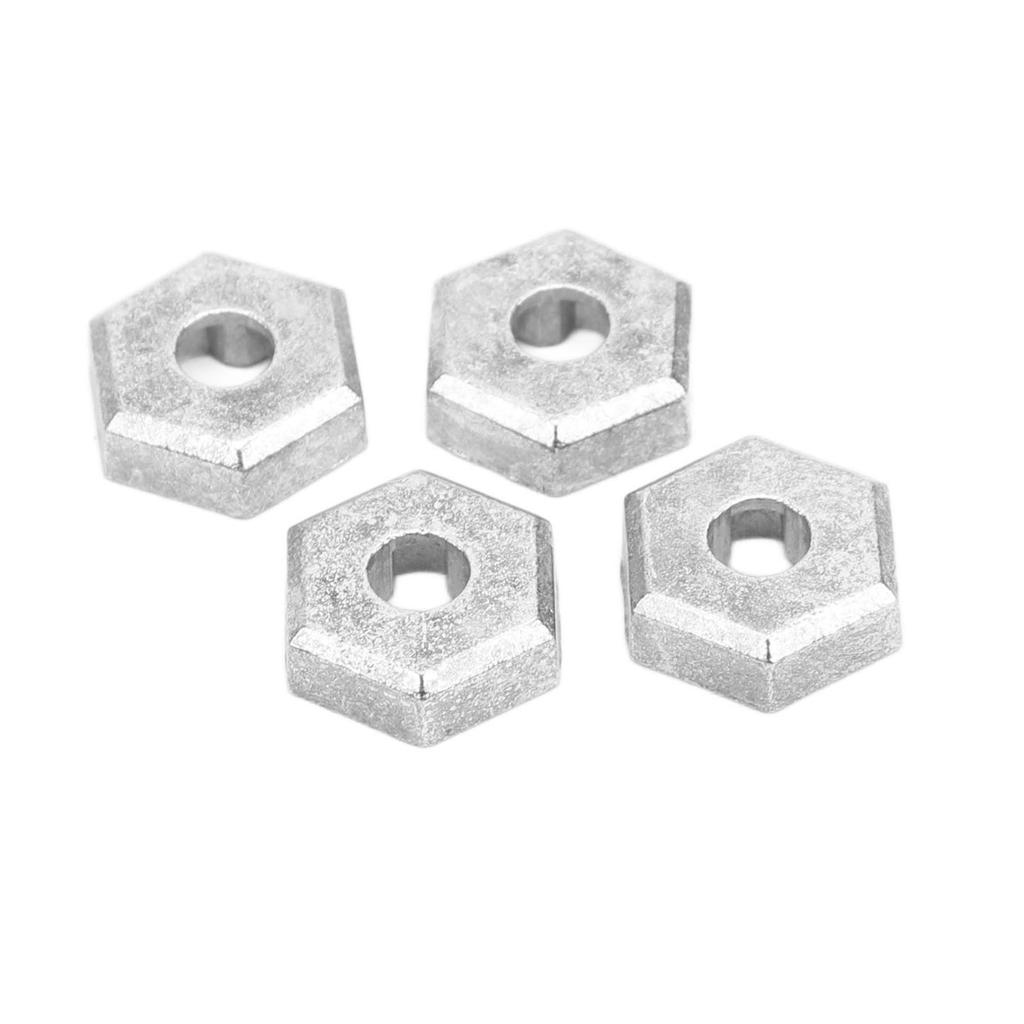 4PCS 1 16 RC Hex Coupler Zinc Alloy Silver RC Wheel Hex Hub Adapter for SCY 16101 16102 16103 16201 1 16 RC Cars