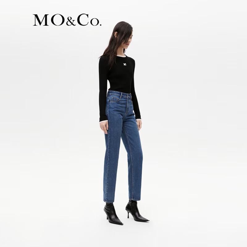 

MO&Co. High-Waist Straight-Leg Ankle Jeans M 27