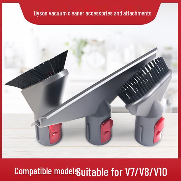 Kompatibles Dyson-Staubsauger-Zubehör: Weiche Bürste, Flachdüse, Schlauch, Matratzen-Saugkopf für die Modelle V7, V8, V10, V11.
