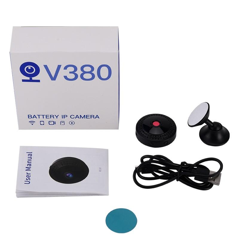 

Camera1080P Інфрачервоне нічне бачення Без мертвих кутів Бездротова IP-камера з батареями V380 Pro 200W Home Security Cctv No card чорний