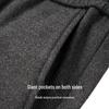 Dance with Wolves Men's Fleece-Lined Elastic Waist Ankle-Length Casual Pants
