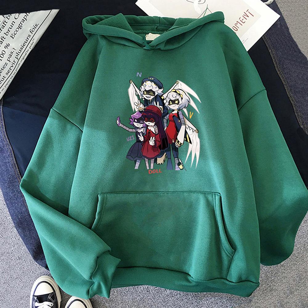 Murder Drones Uzi Doll N V Hoodie Damen Harajuku Kawaii Hoodies Unisex Anime Cartoon Streetwear Ästhetische Pullover Sweatshirts