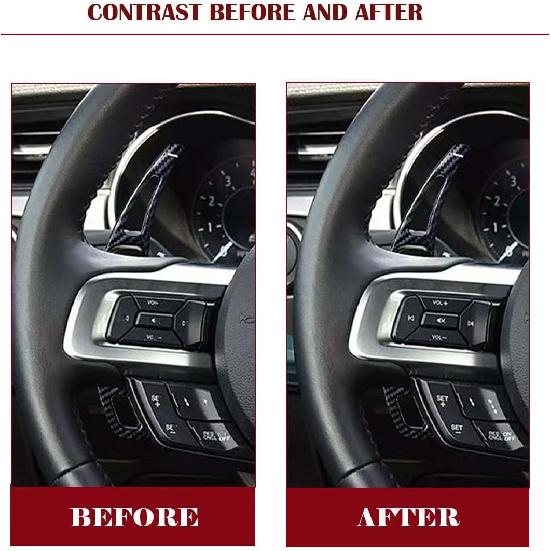 Car Button Stickers Interior Decals Compatible with Ford Mustang     Steering Wheel Switch Control Dash Button Repair Sticker Kit