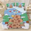 Cute Capybara Duvet Cover Pillowcase Bedding BoyGirl Bedroom Decoration Children-Gift Single Double Large SizeZip Duvet Cover