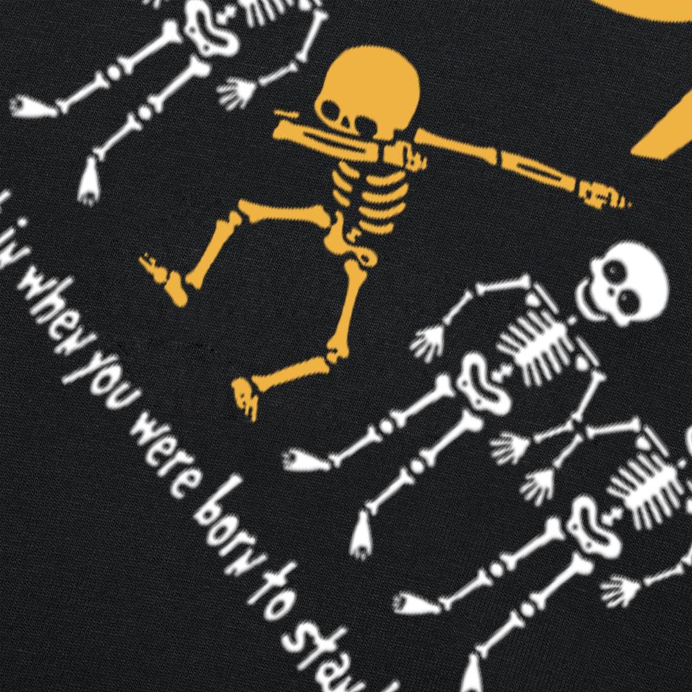 ADHD Awareness Skeleton Graphic T Shirts Why Fit in When You Were Born Tops Clothing T-shirt Men's Retro Oversized Cotton Tshirt