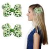 Green Shamrock St. Patrick's Day Handmade Children's Bow Hair Clip