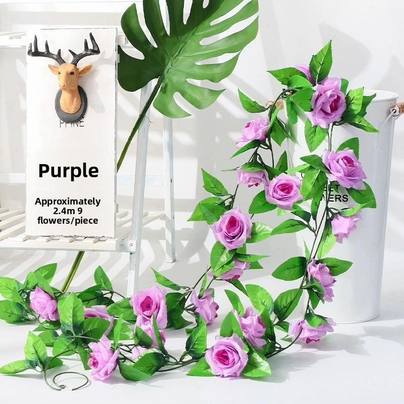 Artificial Ivy with Flowers 2.4 Meters for Decoration