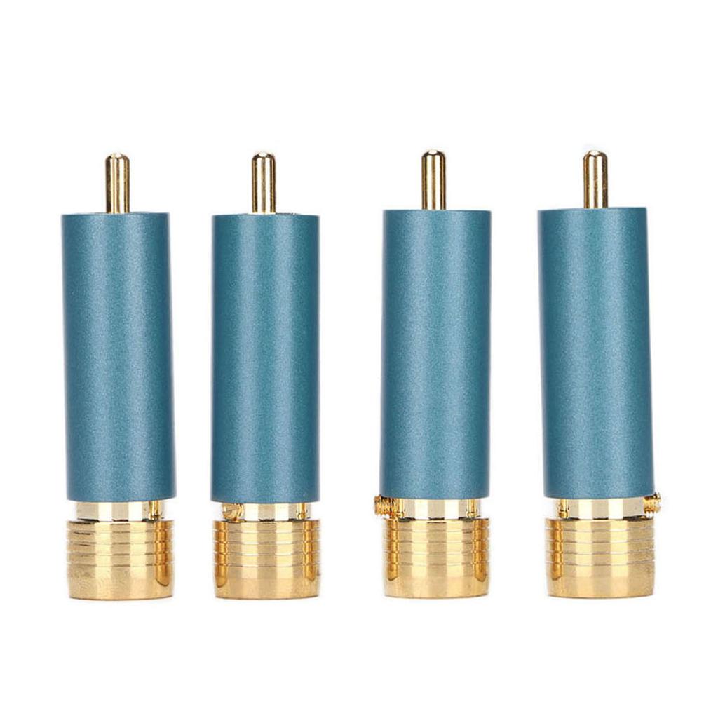 4 Stück PreffairCelsiusR1722 Stecker Vergoldet Selbstverriegelnd Lötlos Stecker