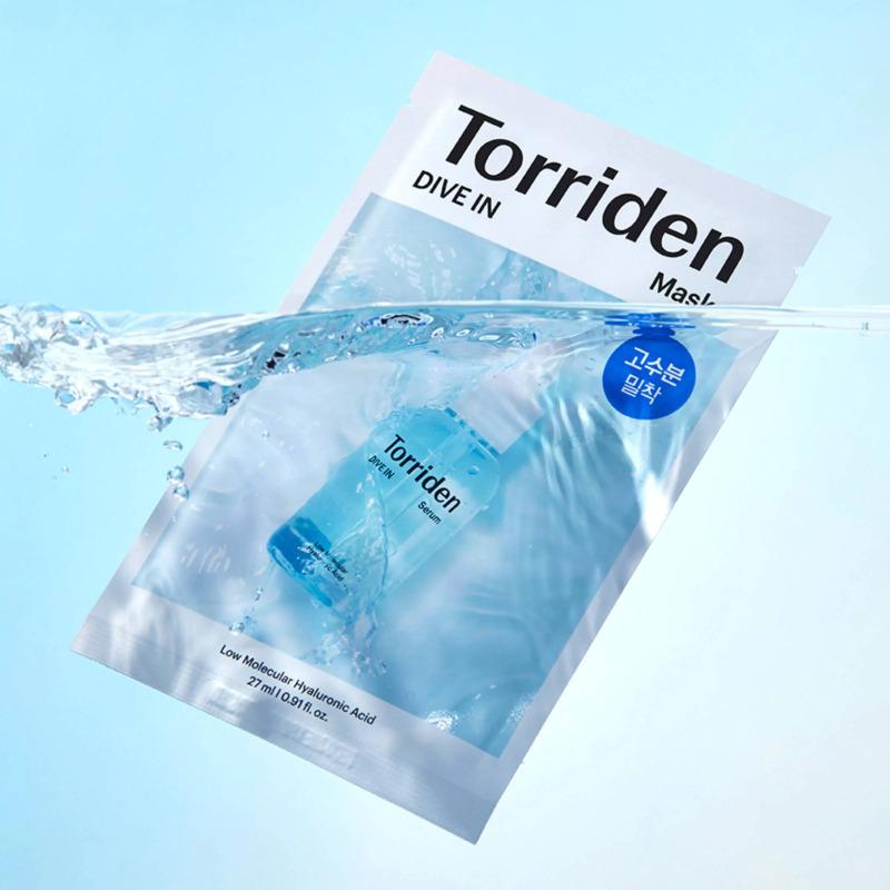 TORRIDEN Dive-In Skincare 4-Step Set (Toner 300ml + Serum 50ml + Soothing Cream 100ml + Sheet Mask 10 Sheets)