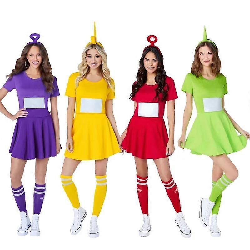 Weibliches Teletubbies Kostüm Charakter Kleid Partykleid