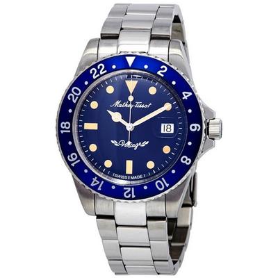Mathy Vintage Automatic Stainless Steel Blue Dial H901ATBU 100M Men's Watch