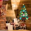 DIY Filz-Weihnachtsbaum-Set mit Schmuck Weihnachten Feiertagsdekoration Weihnachtsmann Geschenk Neujahr Tür Wandbehang Dekoration