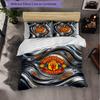 Juego de Cama de 3 Piezas con Patrón del Manchester United Suave Microfibra Funda Nórdica con Fundas de Almohada para Dormitorio