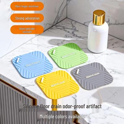 Square Floor Drain Mat - Deodorizing Cover To Prevent Odors, Block Cockroaches & Insects.
