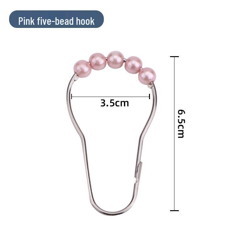 Stainless Steel Roller Ball Shower Curtain Hooks