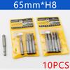 7/10Pcs Ball End Hex Screwdriver Bit 1/4'' Hex Shank 65mm Magnetic Wrench Socket H8/H6/H5/H4/H3/H2.5/H2