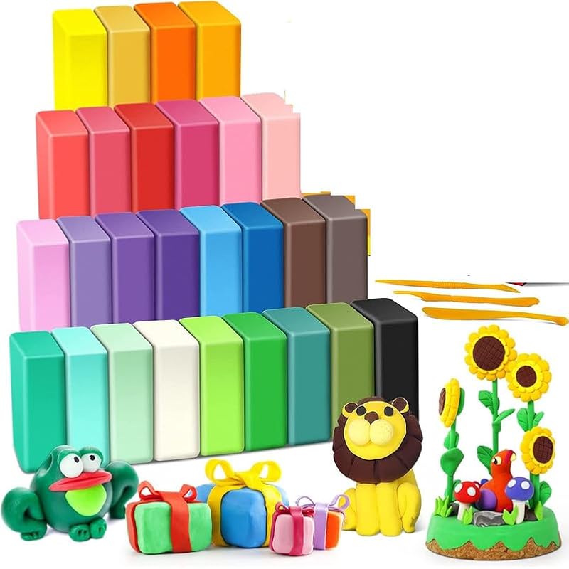 Eclet (Pack Of 1Air Dry Clay, Colorful Children Soft Clay, Creative Art Crafts, Gifts For Kids-Multi Color. Non-Toxic Mo